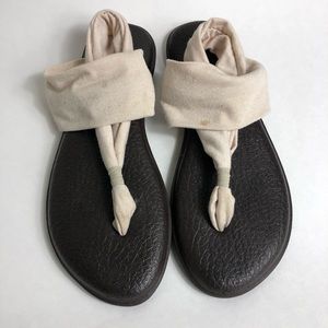 Sanuk yoga sling brown sandal